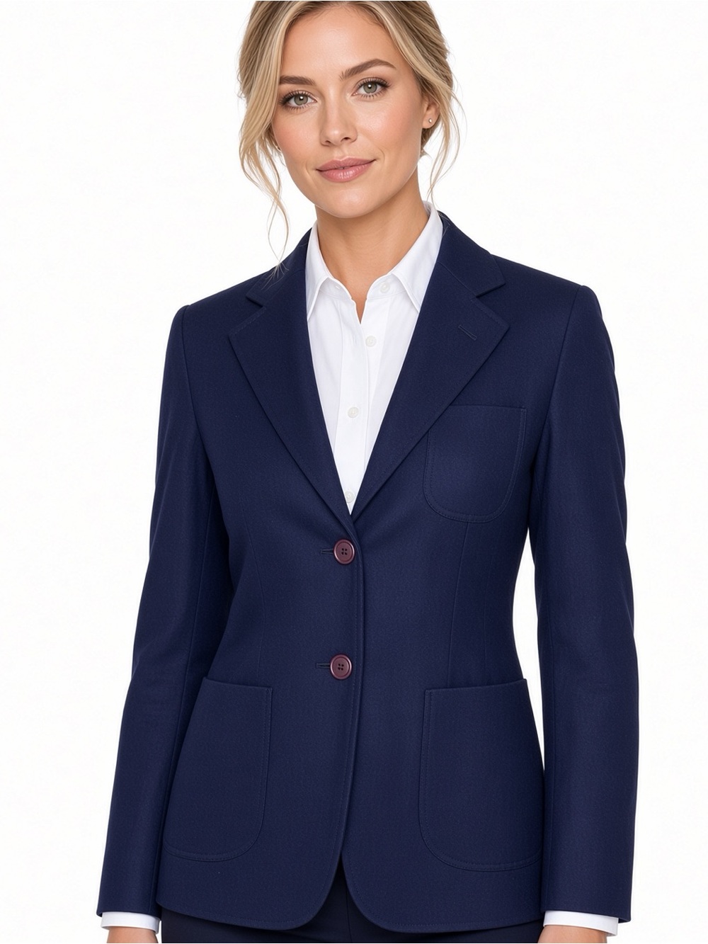 Vintage The Limited Classic Navy 2 Button 100% Wool Size 2